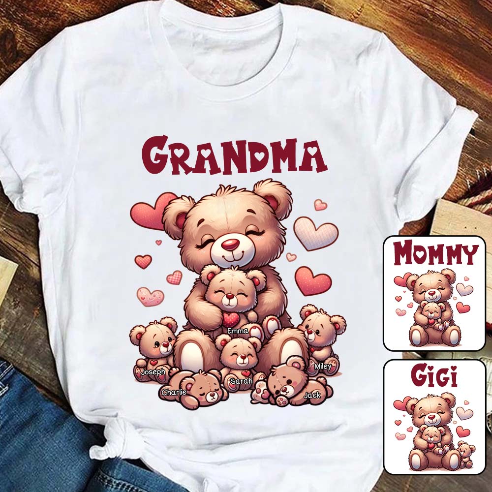 Grandma Bear - Personalized Grandma T-shirt