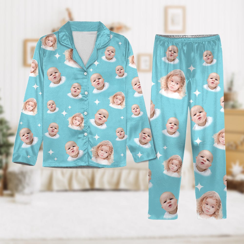 Custom Upload Photo Children Photo For Dad And Mom Long Pajamas