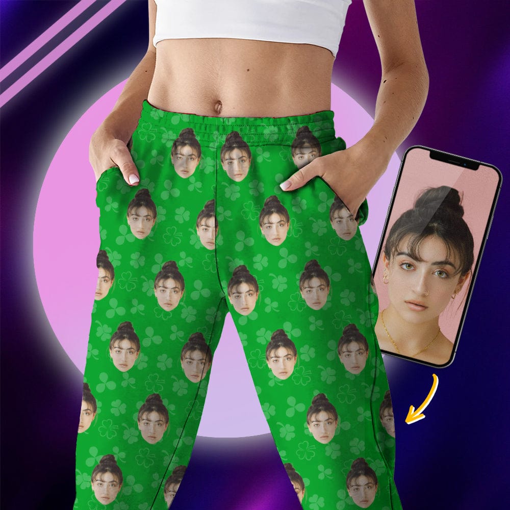 Custom Uplpoad Face Photo Irish Long Pajamas
