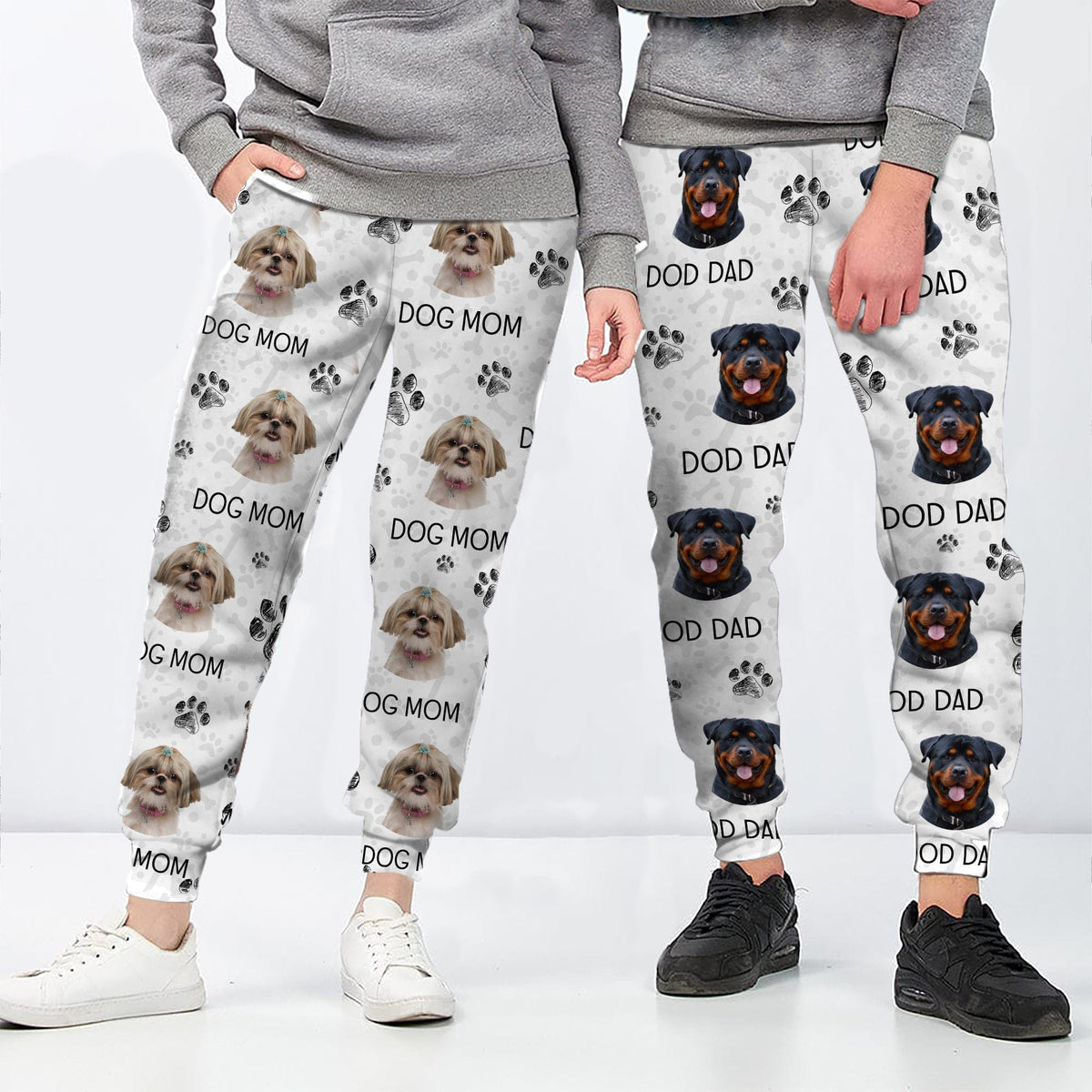 Personalized Photo Dog Dad Dog Mom For Men And Women Matching Sweatpants