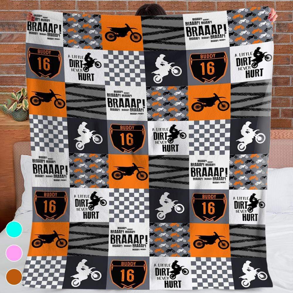 A Little Dirt Never Hurt Motocross, Braaap Blanket