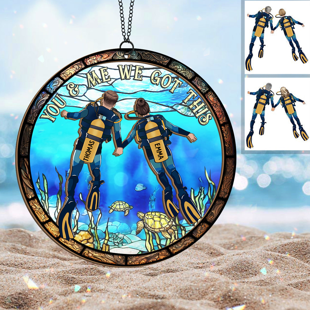 We Got This - Personalized Scuba Diving Window Hanging Suncatcher