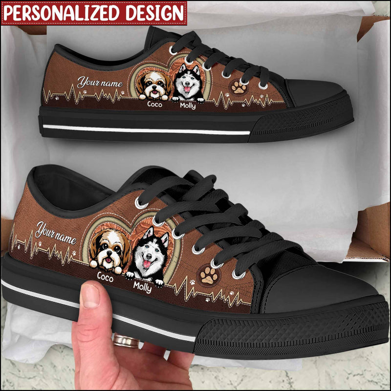 Personalized Low Top Sneakers For Dog Lovers