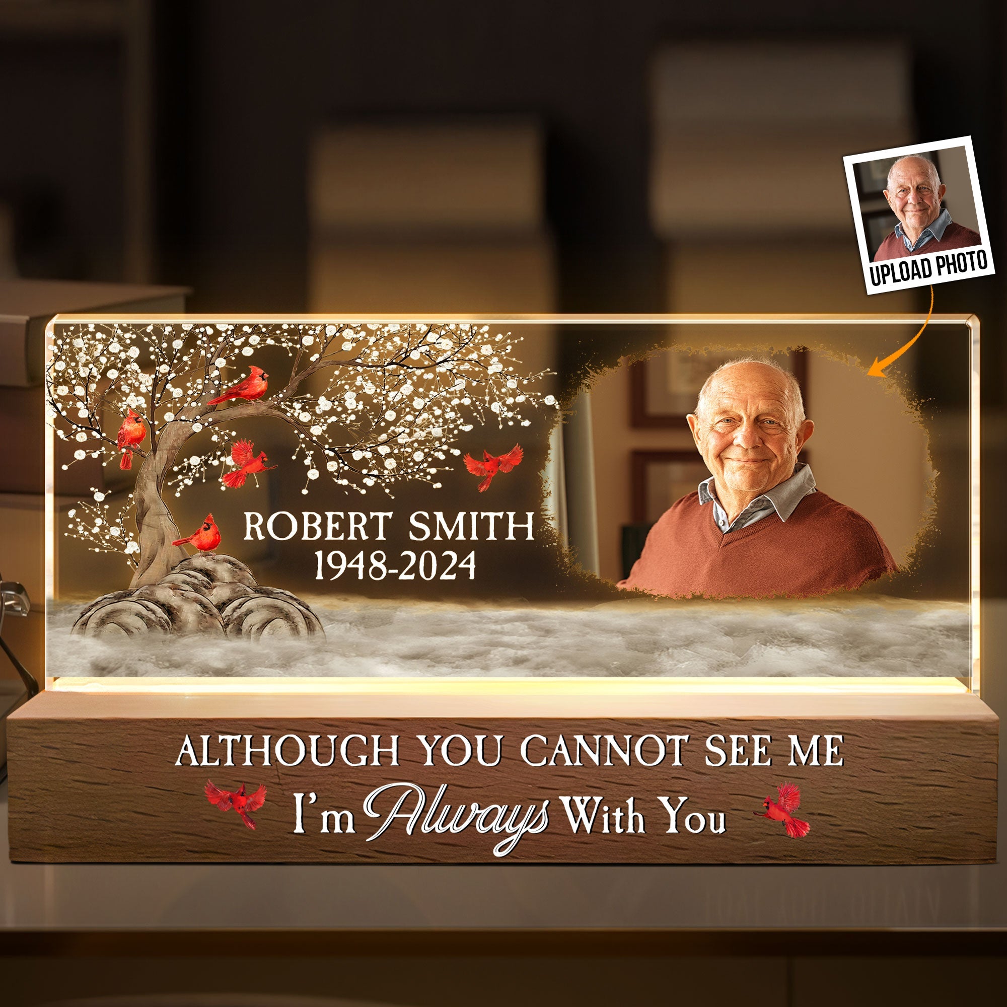 Memorial Gift I'm Always With You - Personalized Photo Led Night Light