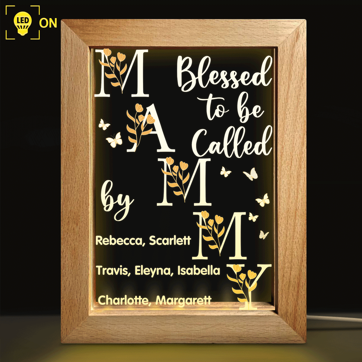 Blessed To Be Called - Gift For Nana, Grandma, Mama, Mom - Personalized Frame Lamp