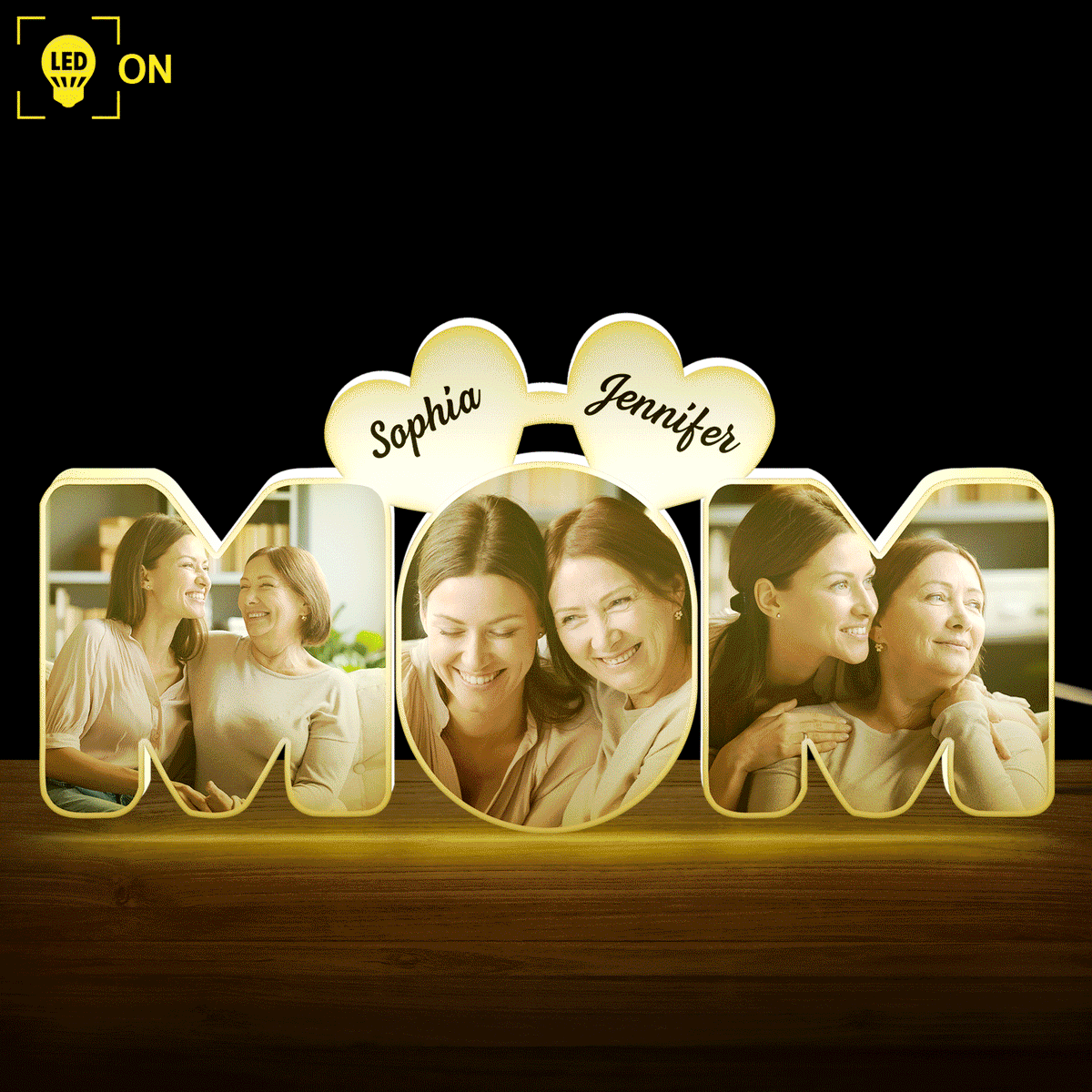 Custom Photo Mom Night Light - Loving Gift For Mother Personalized Shaped Photo Light Box