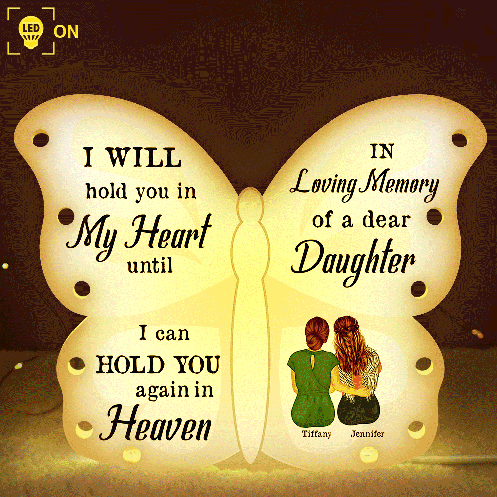 Until I Can Hold You Again Daughter - Personalized Custom Shaped Light Box