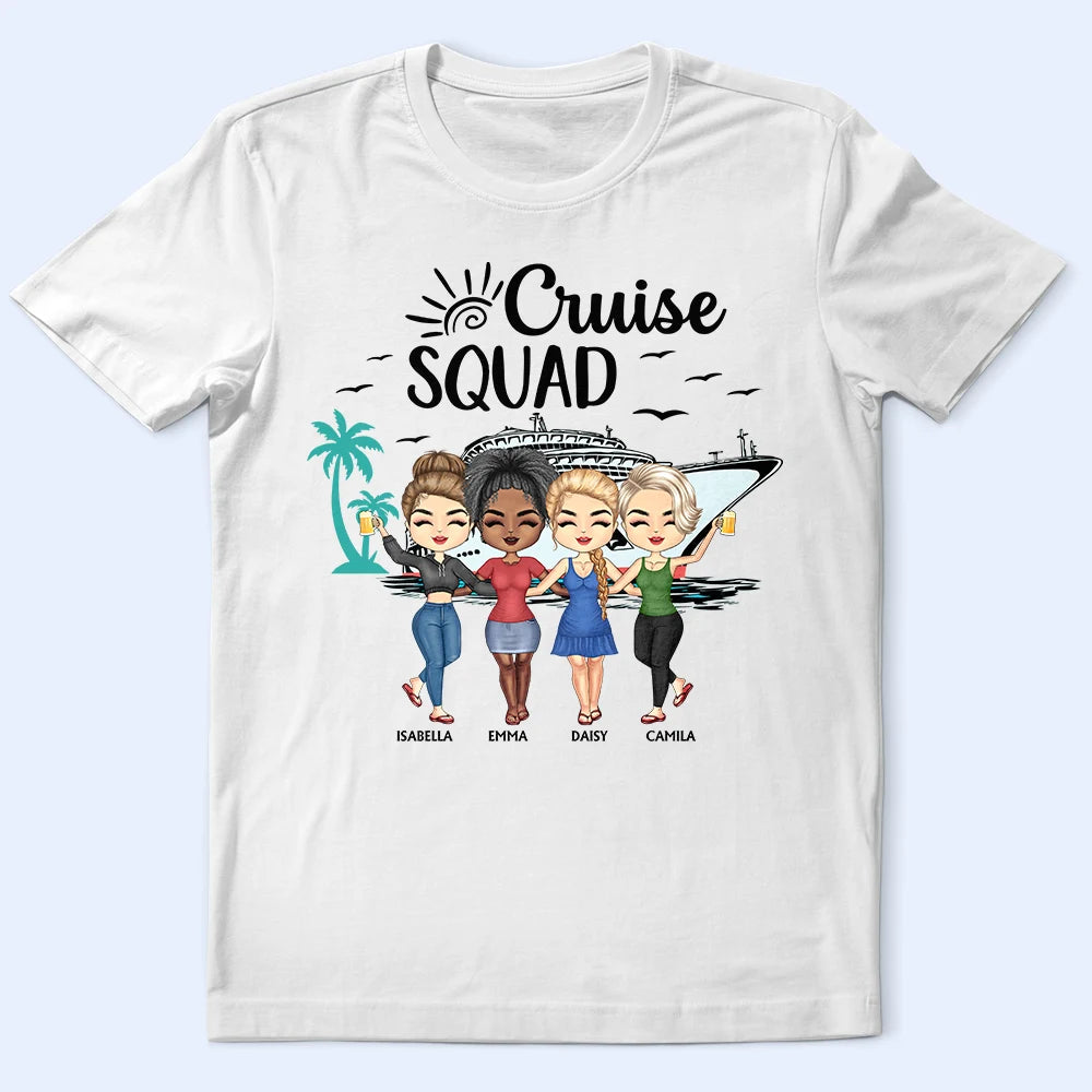 Besties Cruise Squad - Personalized Summer T-shirt - Friends Trip Matching T-shirt