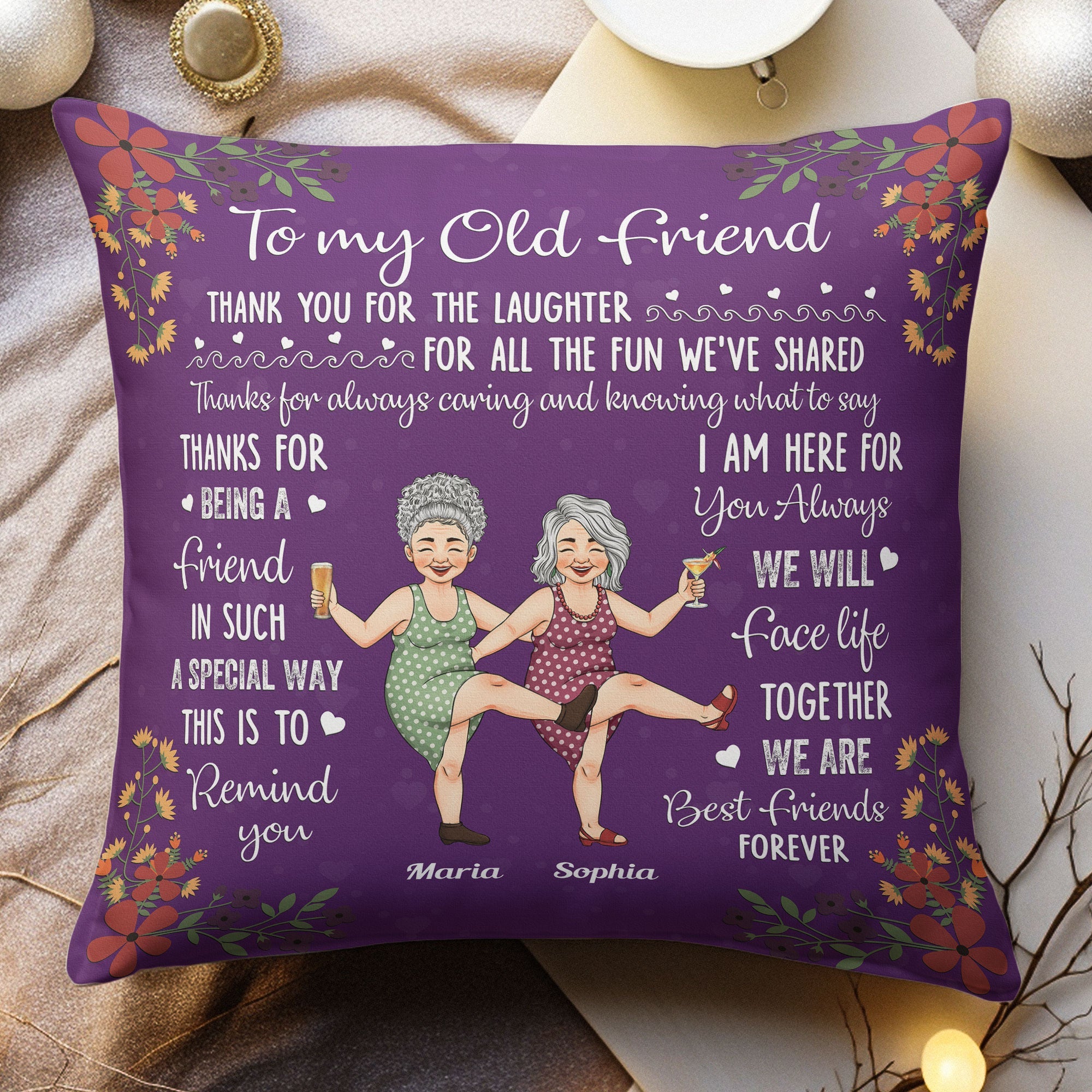 We Are Best Friends Forever - Personalized Pillow (insert Included)