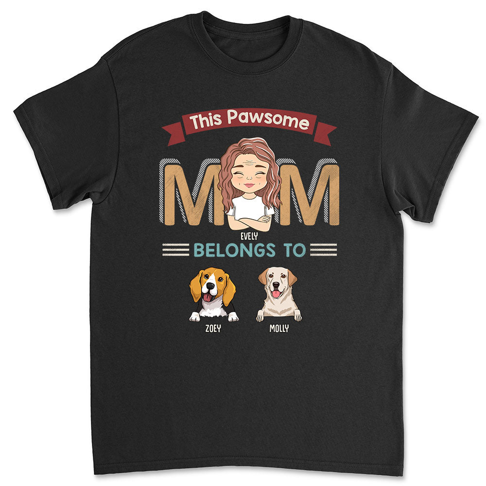 Pawsome Parents Custom Dog Lover Personalized Unisex T-shirt