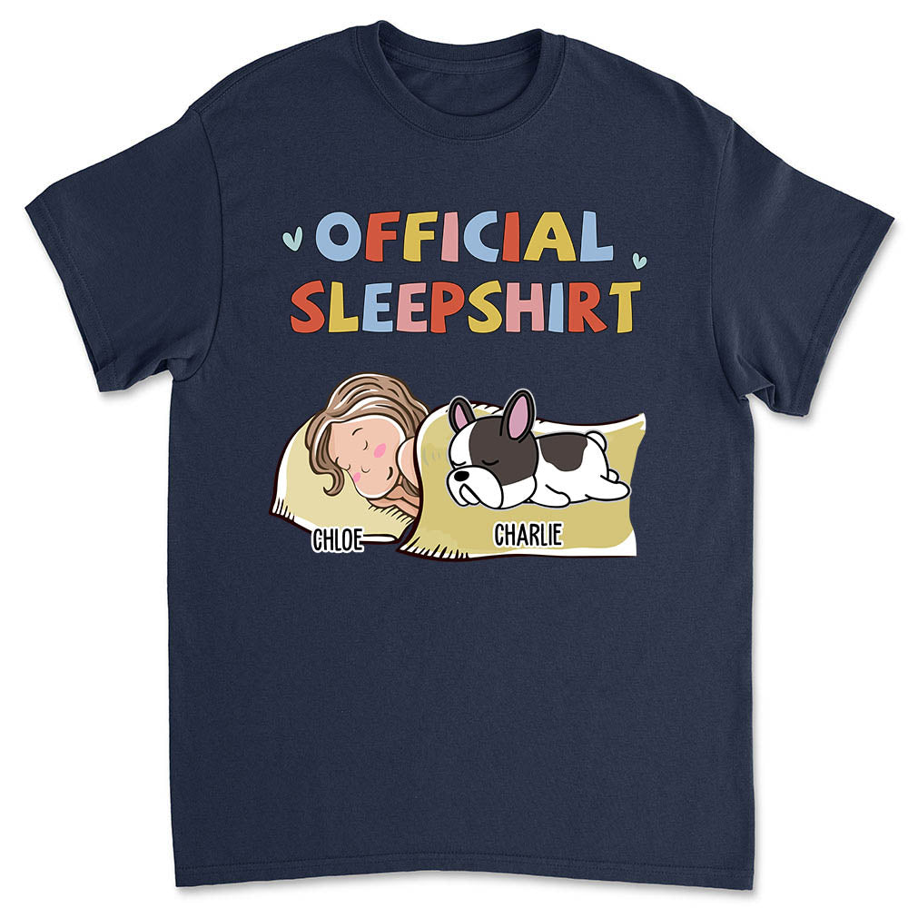 Sleeping Dog Sleepshirt Version Dog Lover Personalized Unisex T-shirt