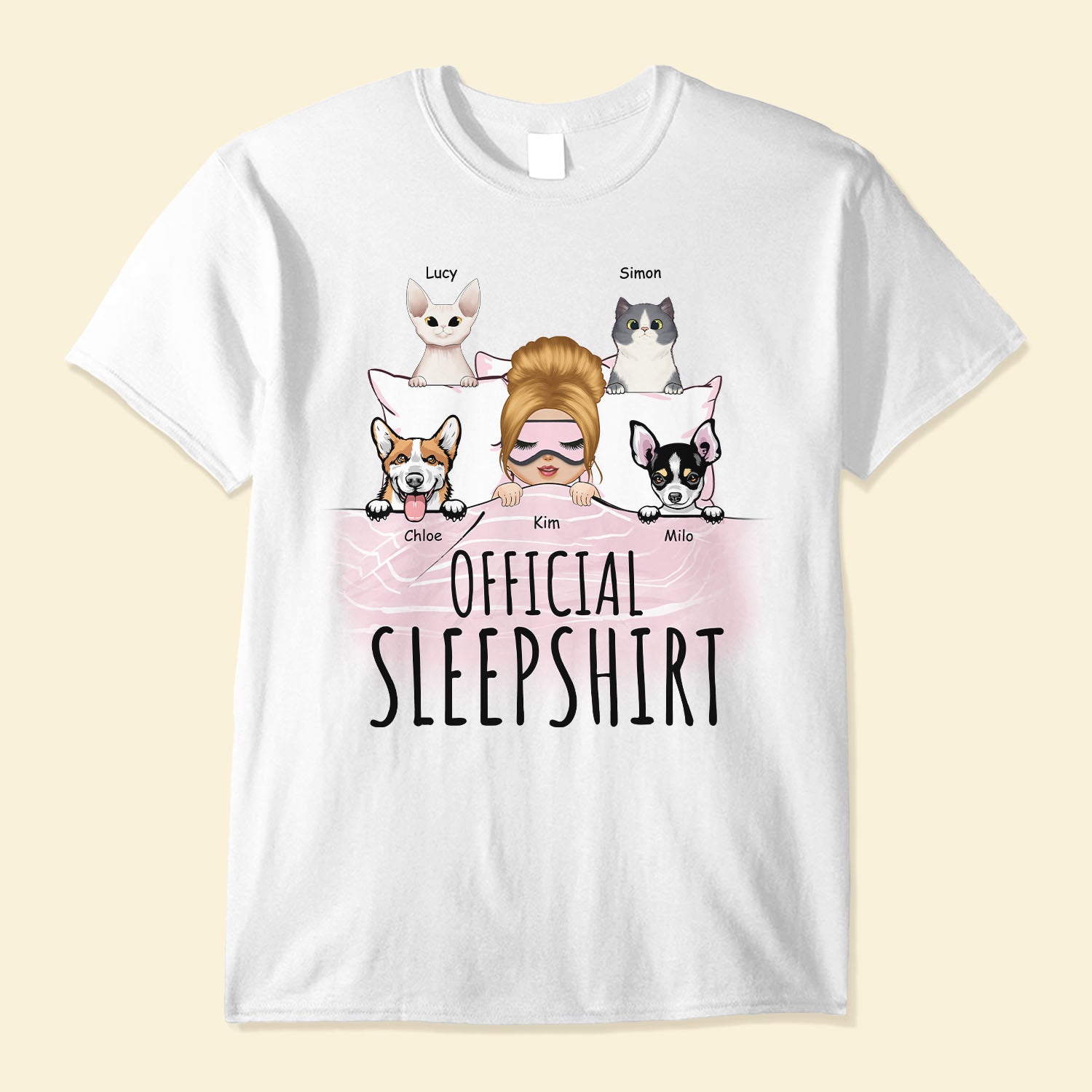 Sleepshirt - Personalized Shirt - Birthday Gift For Dog & Cat Lovers