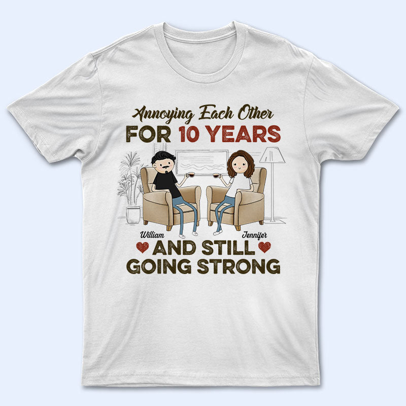 Husband Wife Annoying Each Other Still Going Strong Custom Family Couple Unisex T-shirt