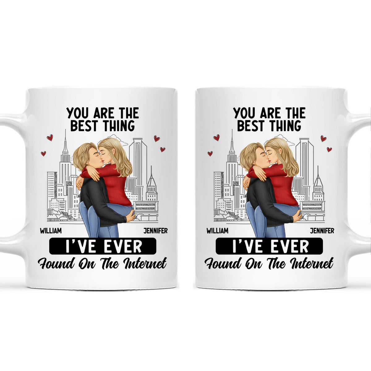 Kissing Couple Best Thing Found On The Internet Custom Gift For Couples Personalized Mug