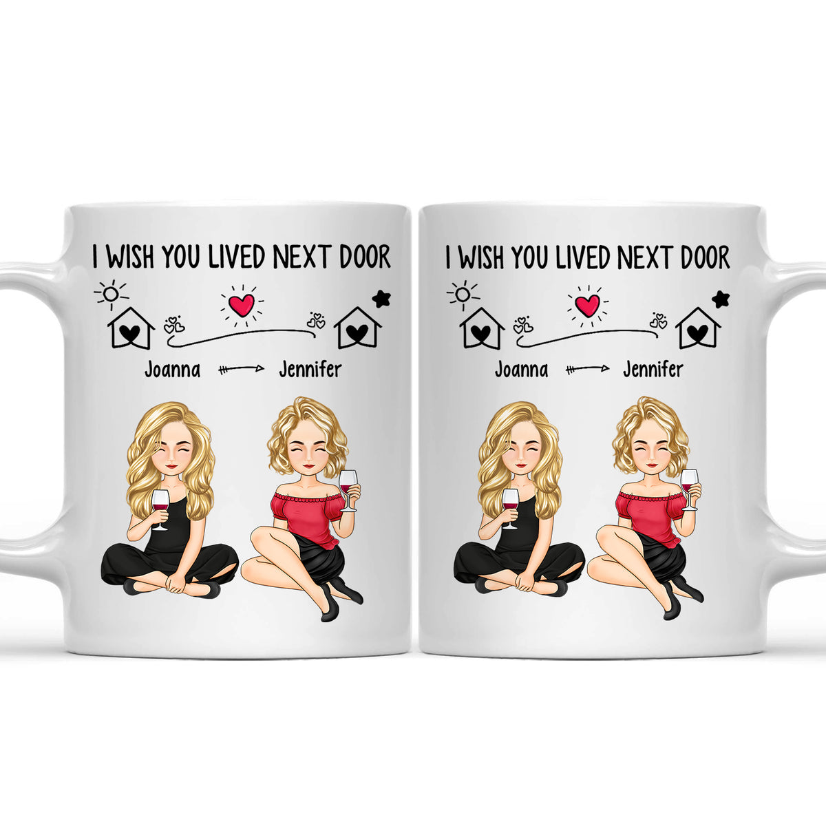 Bestie Wish You Lived Next Door Custom Gift For Bestie Personalized Mug