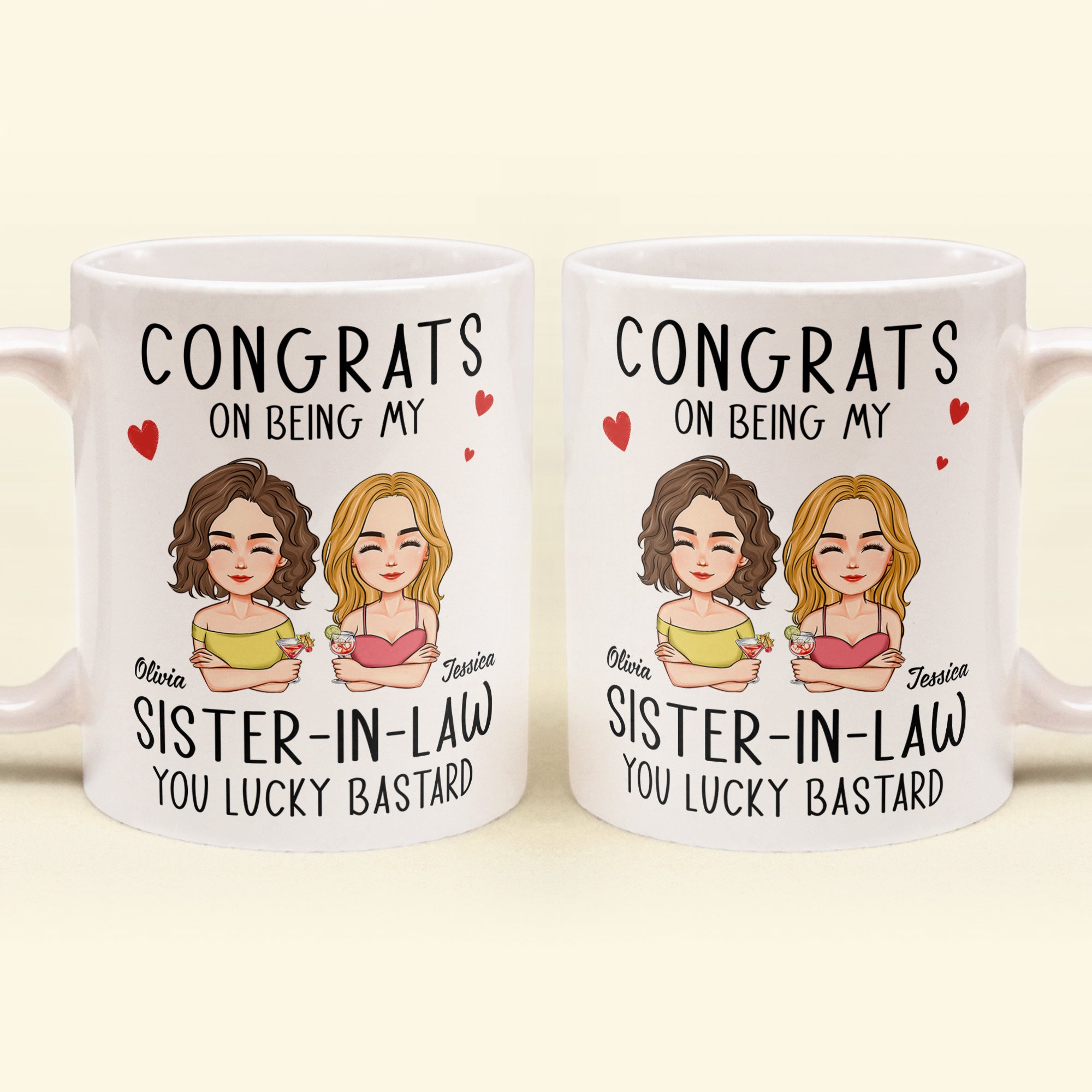 Congrats On Being My Sister-in-law - Personalized Mug