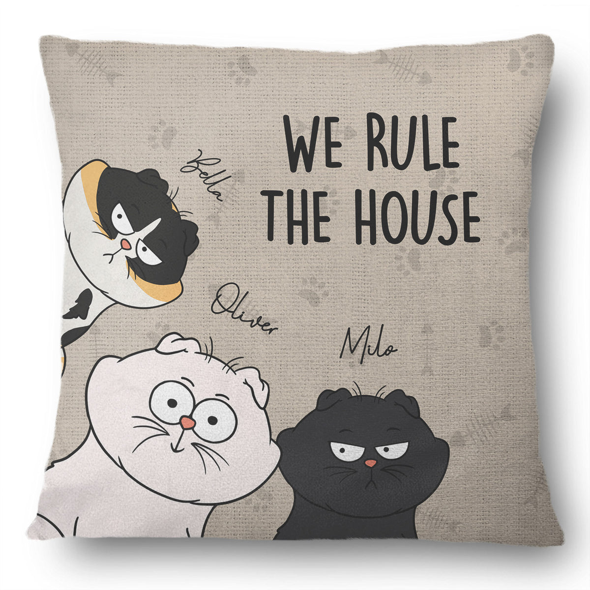 We Rule The House Custom Home Decor Housewarming Gift For Cat Lovers Personalized Pillow