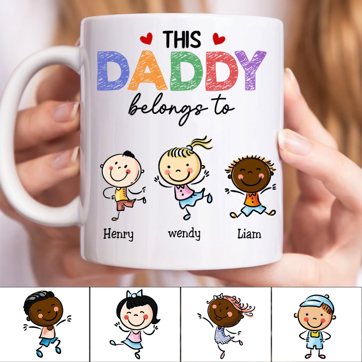 This Daddy Belongs To - Personalized Mug