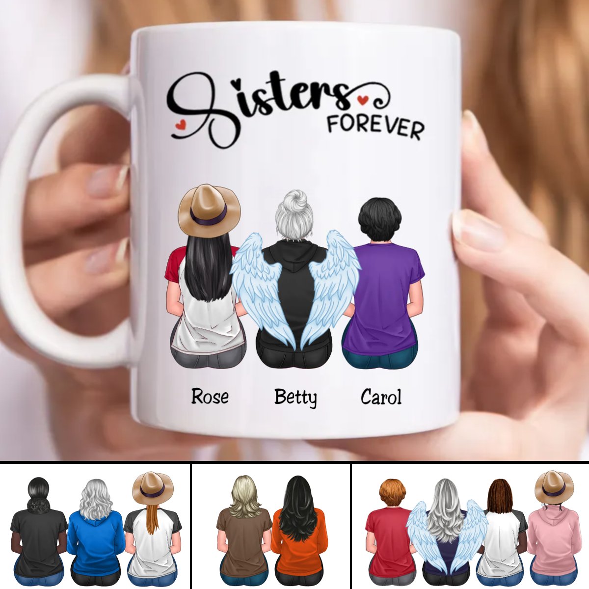 Sisters - Sisters Forever - Personalized Mug