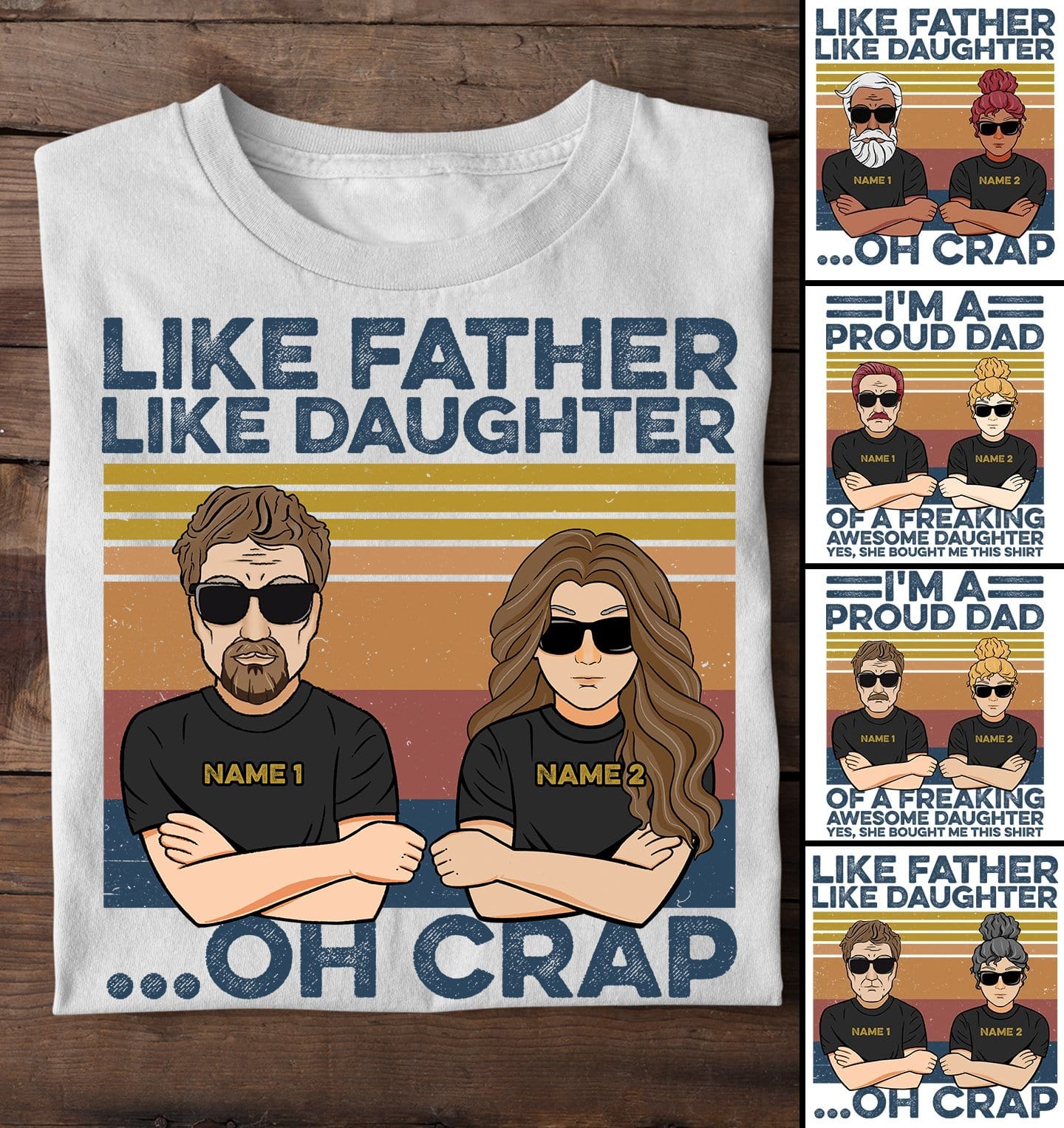 Like Father Like Daughter - Personalized Shirt - Australian Version