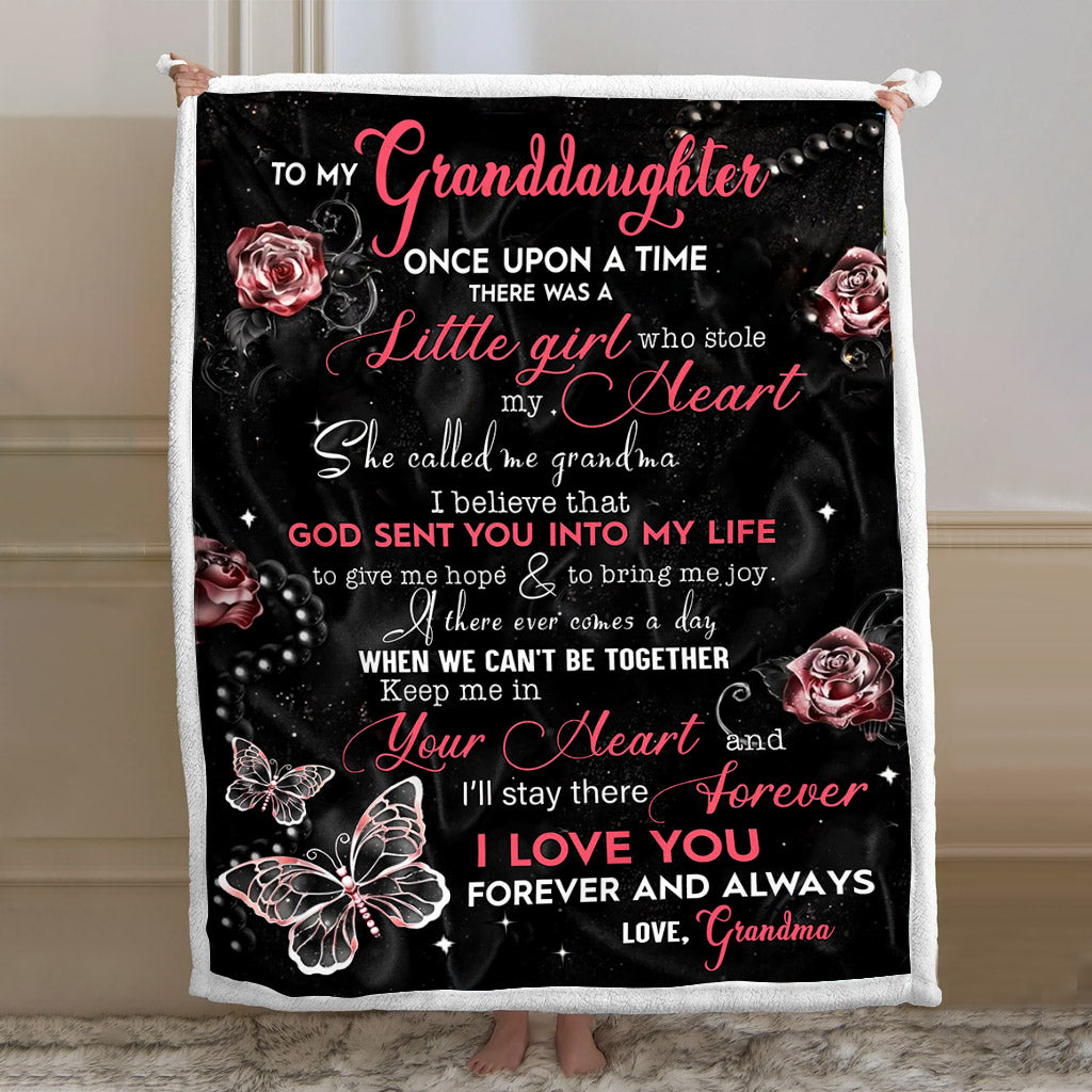 To My Granddaughter Custom Gift For Mother's Day Grandma Nana Personalized Blanket