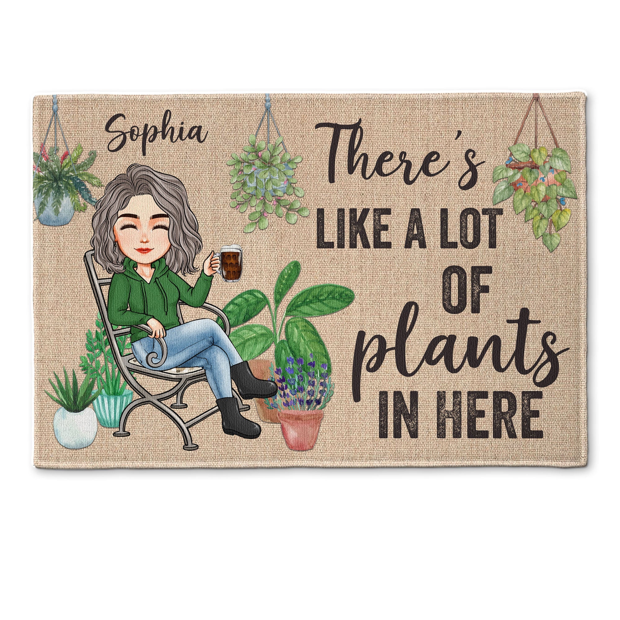 There's Like A Lot Of Plants In Here - Personalized Doormat