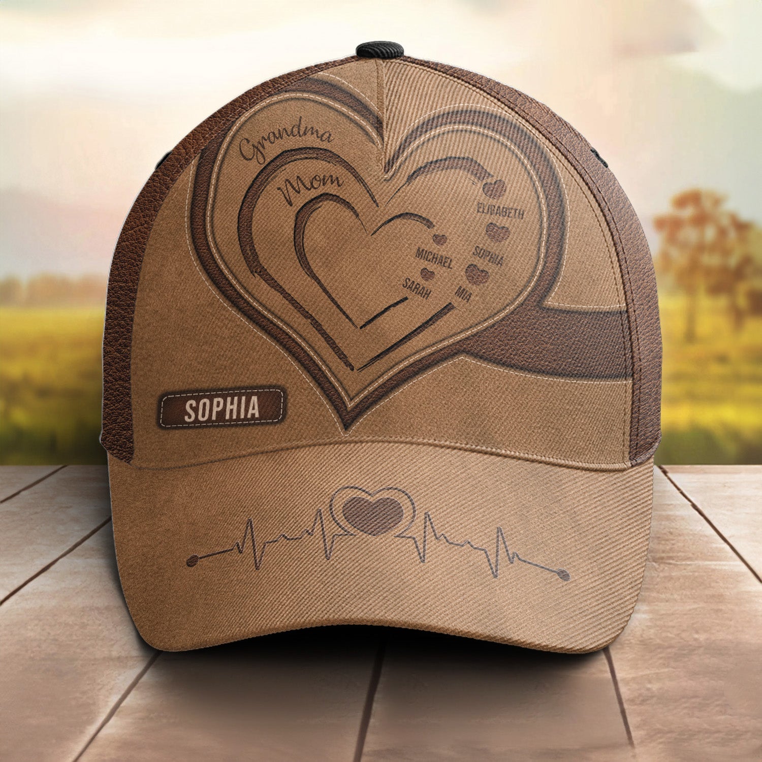Grandma Hearts Mommy Hearts - Personalized 3d Baseball Classic Cap