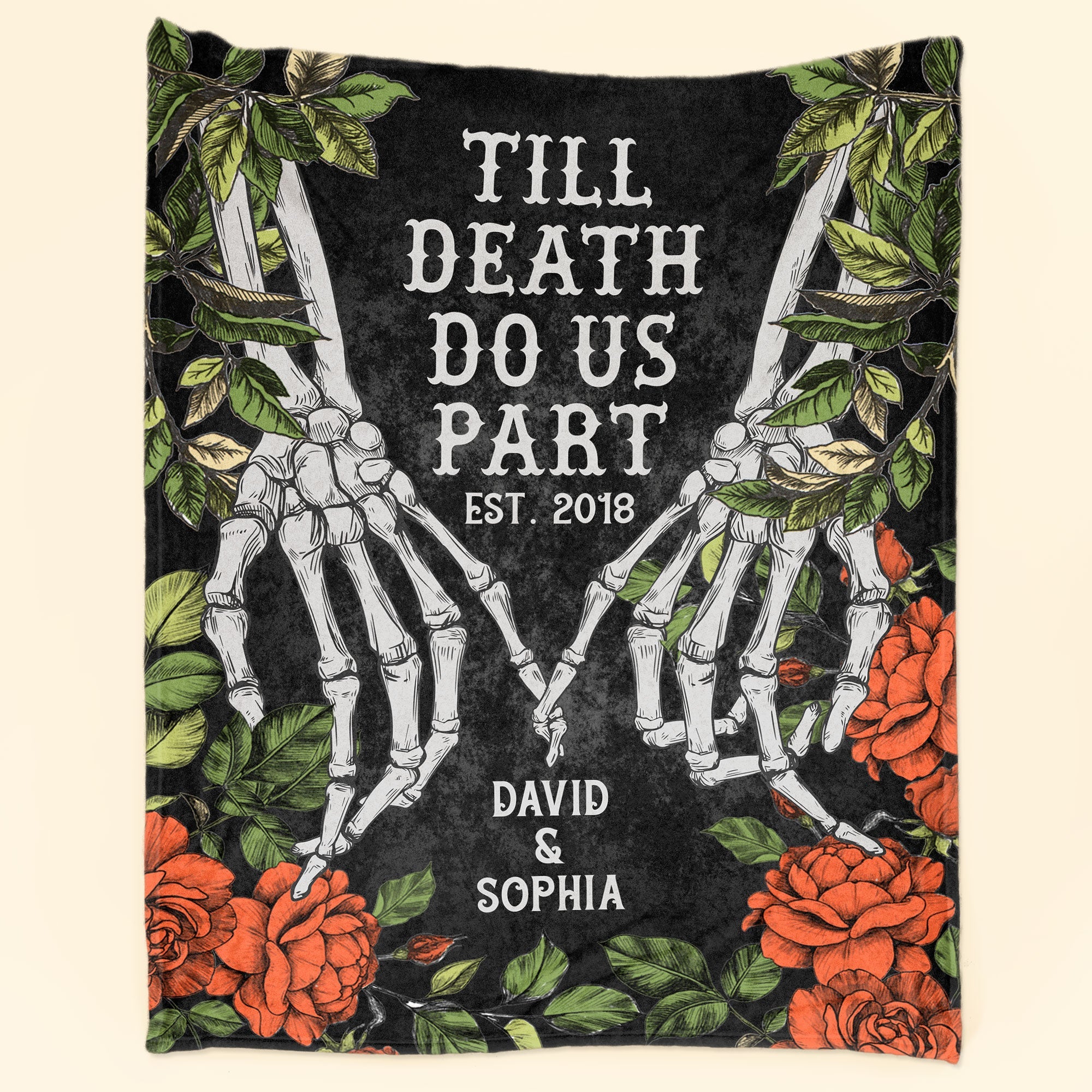 Till Death Do Us Part - Personalized Blanket - Gift For Husband, Wife