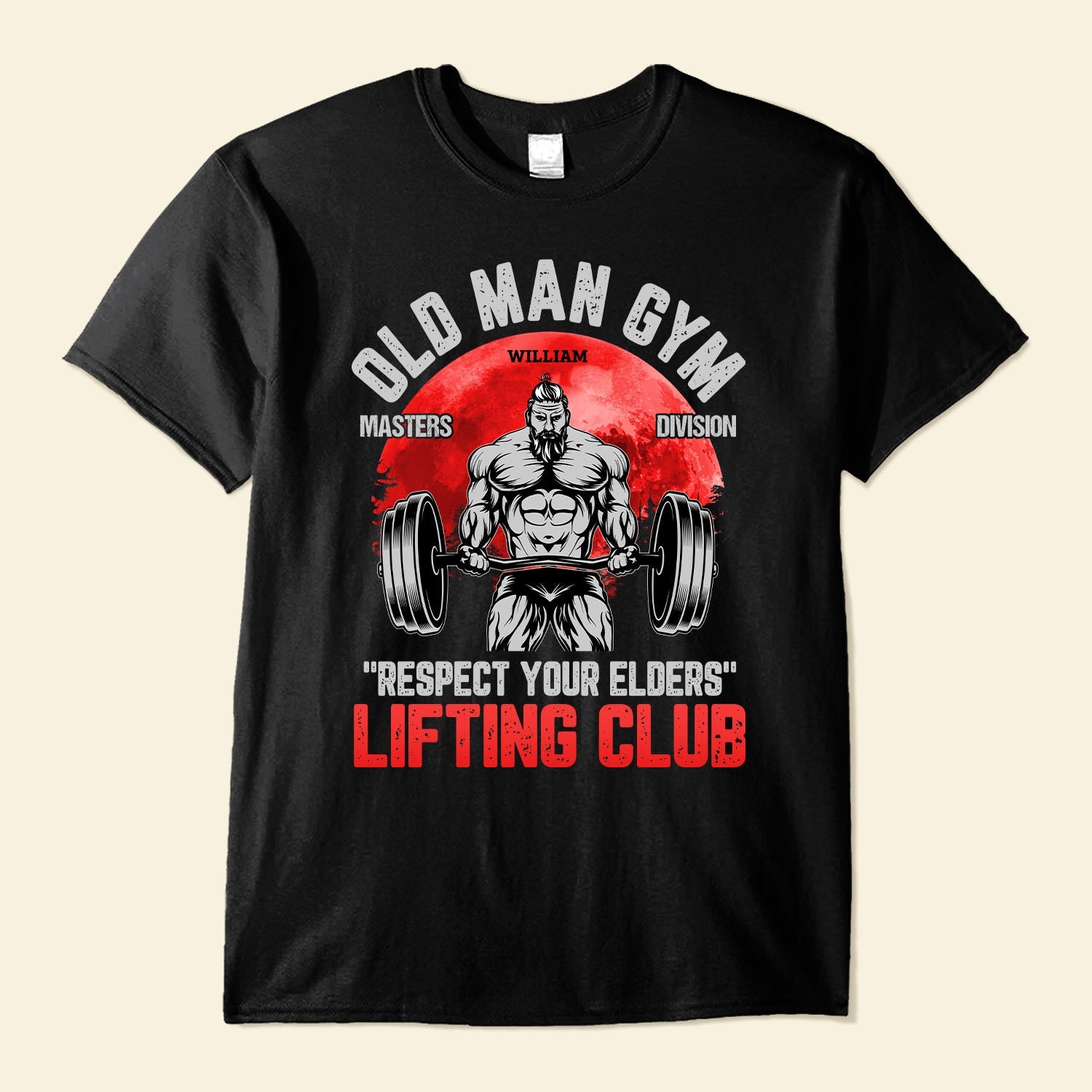 Old Man Gym Master Division - Personalized Custom T-shirt