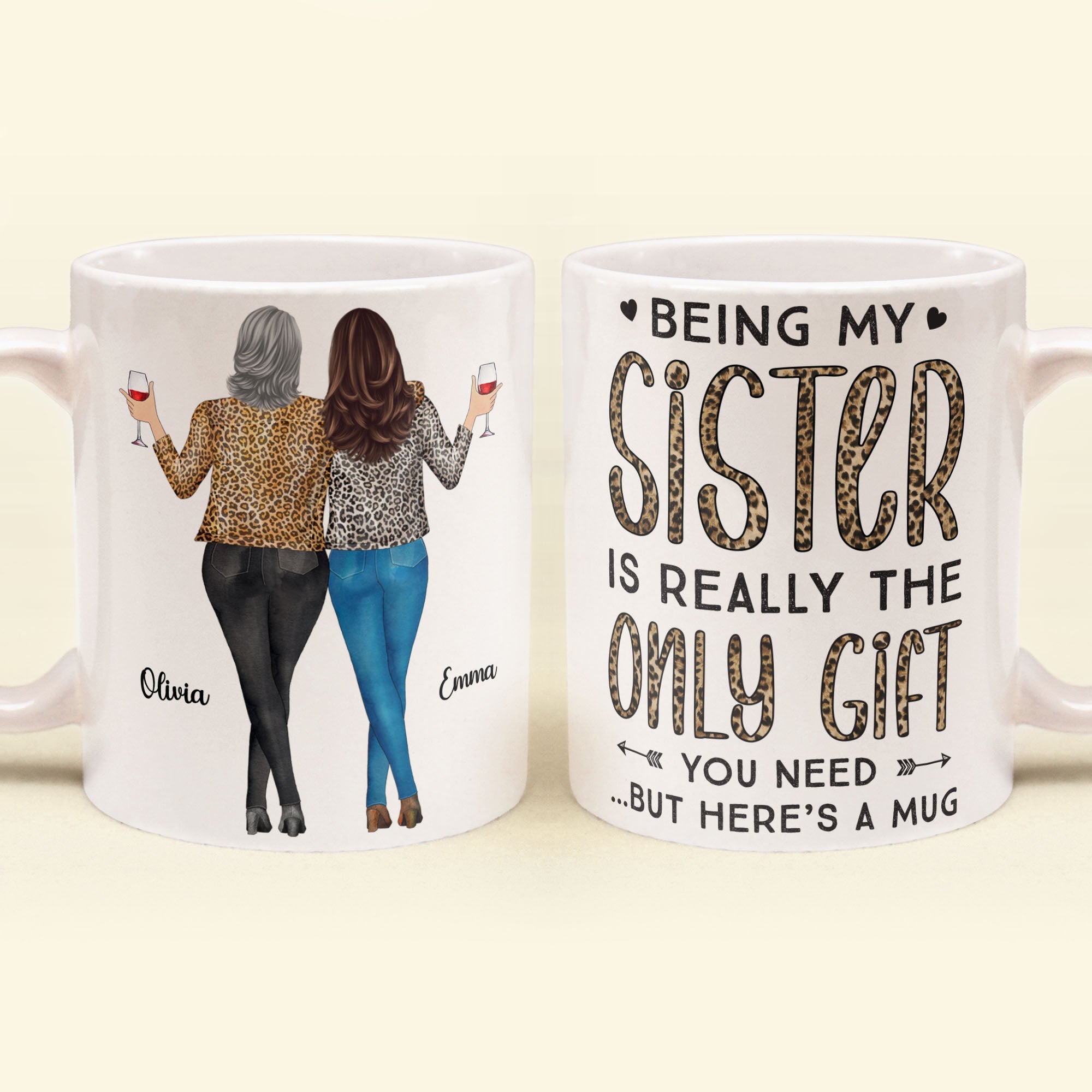 Being My Sister Is Really The Only Gift You Need - Personalized Mug - Birthday Gift For Sister