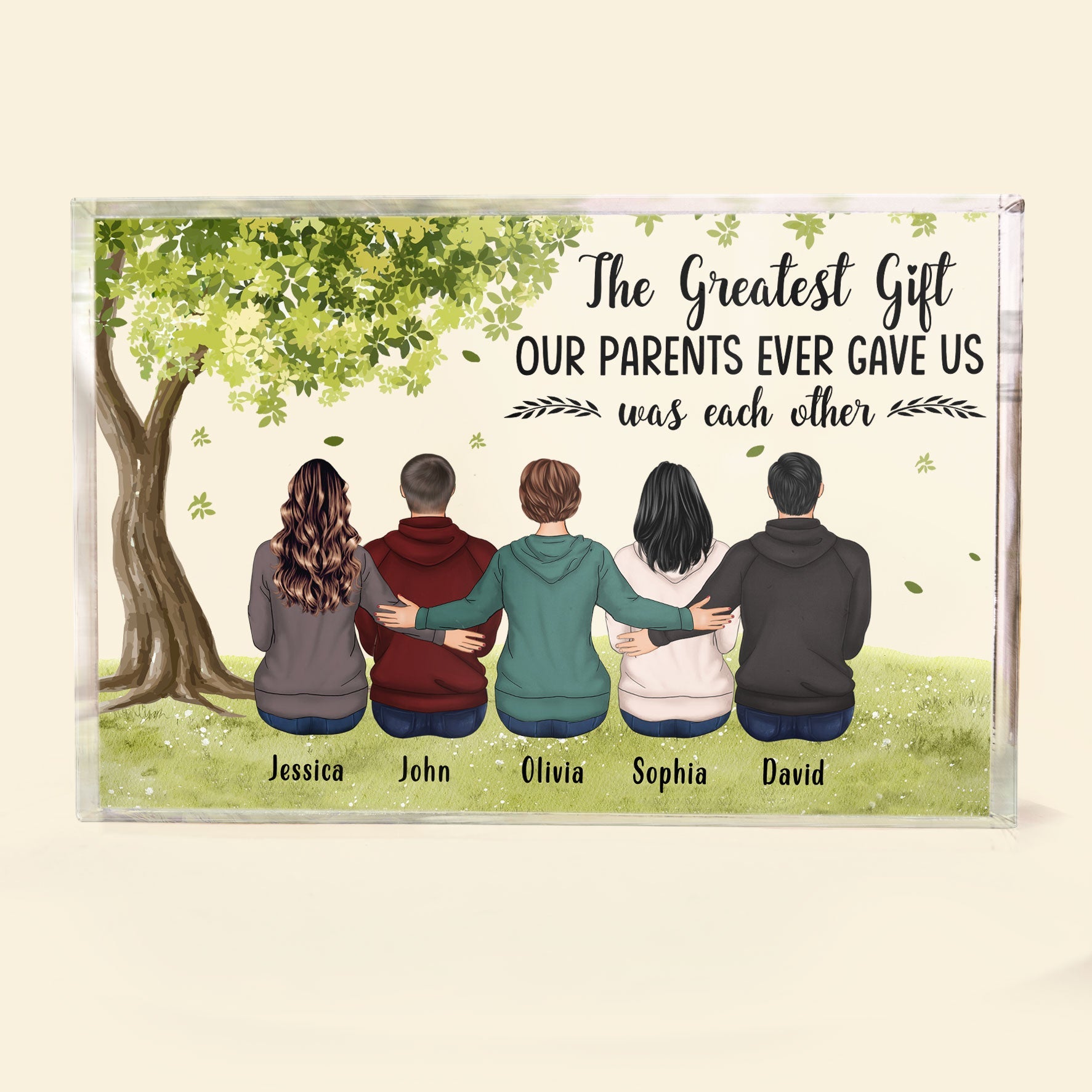 The Greatest Gift Our Parents Ever Gave Us Was Each Other - Personalized Acrylic Plaque