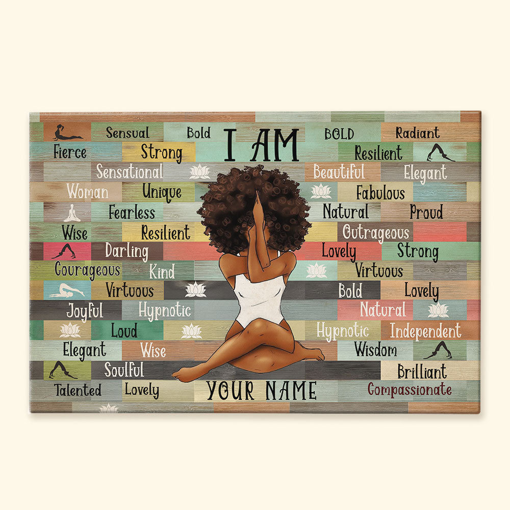 I Am Black Woman Personalized Poster