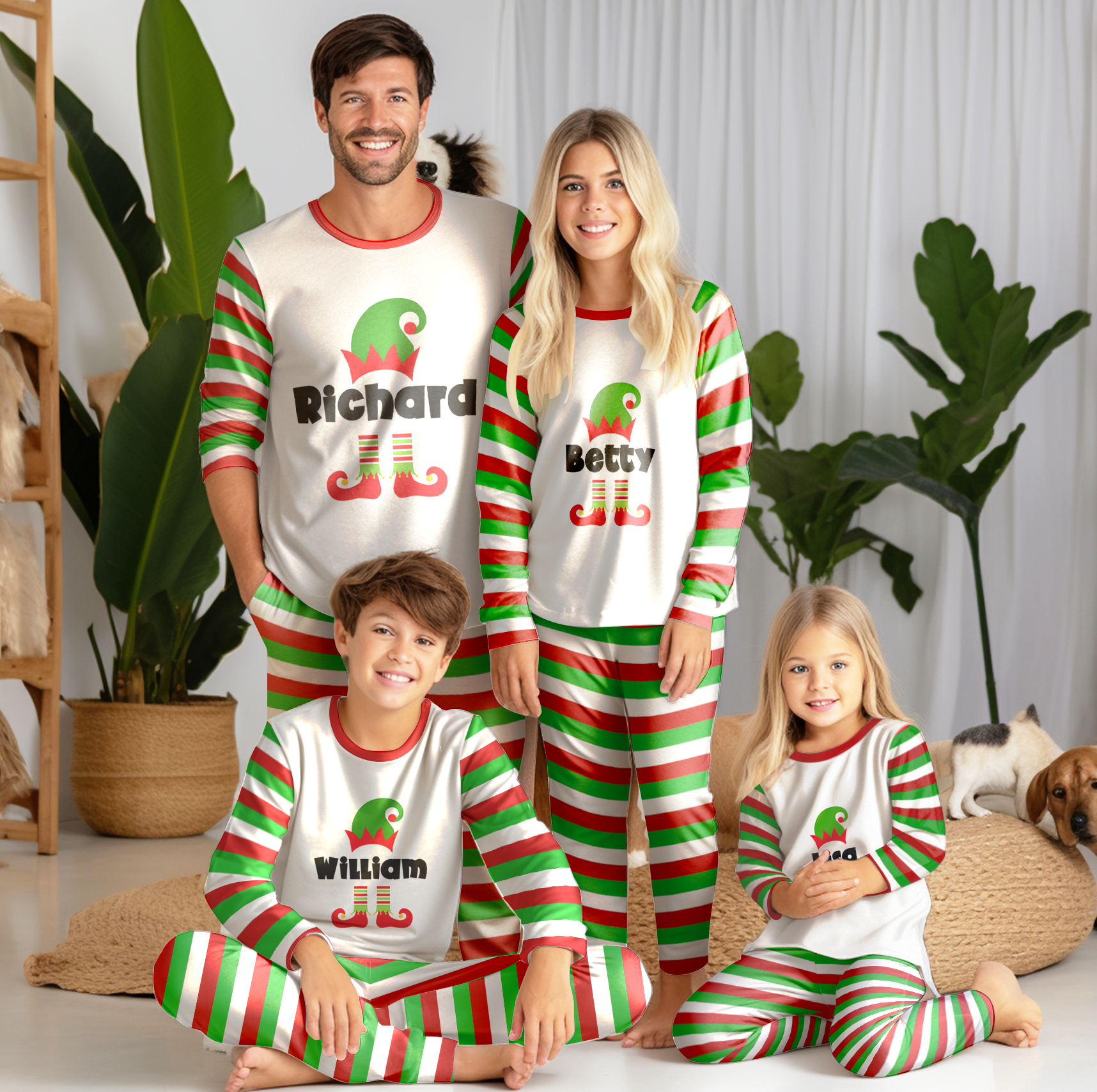 Elf Family -personalized Pajama Set
