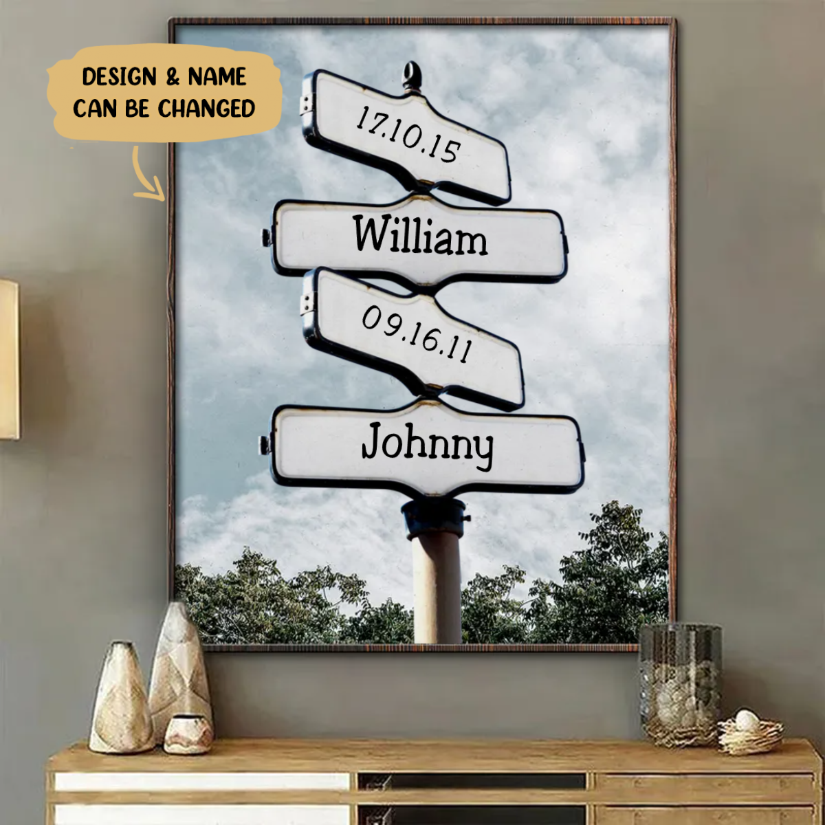 Home Decor - Where Love Never Ends - Family Personalized Custom Vertical Canvas - Personalized Poster