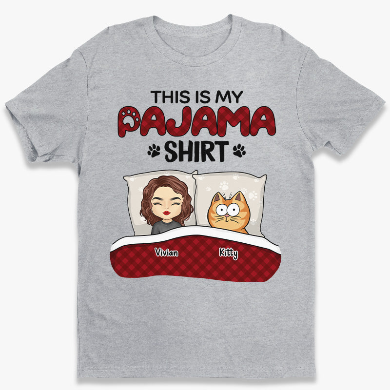 This Is My Pawjama Shirt - Dog &amp; Cat Personalized Custom Unisex T-shirt - Gift For Pet Lovers