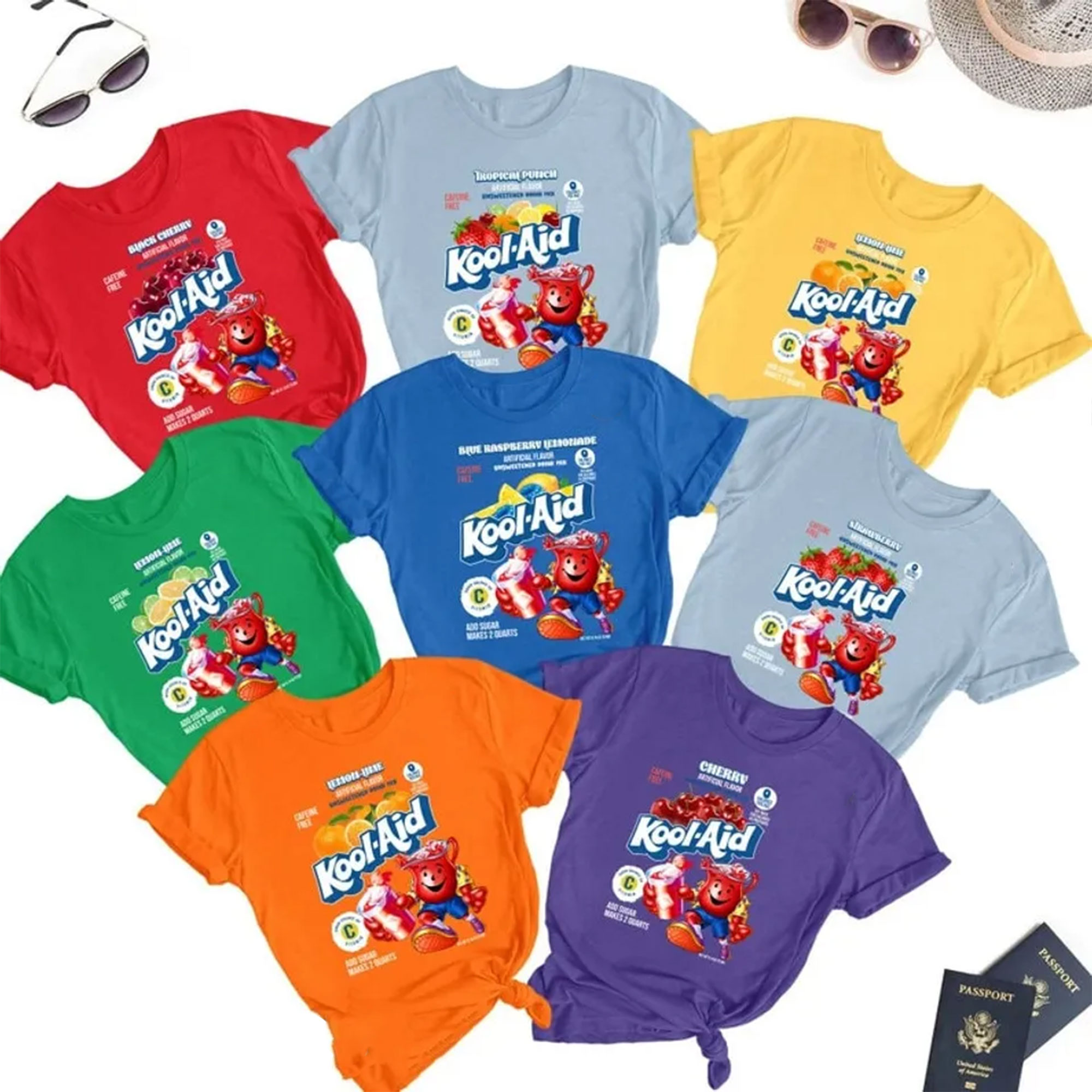 Adult Assorted Drink Mix Costume Group Shirt, Kool Aid '84 Shirt