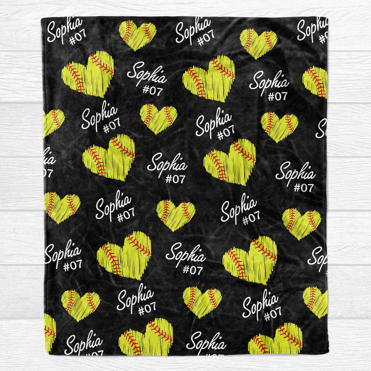 Personalized Custom Softball Blanket