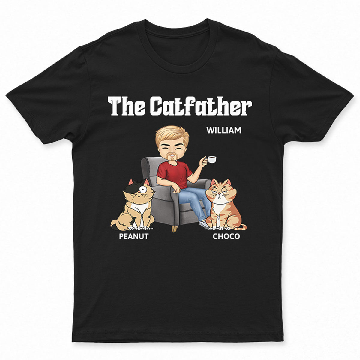 The Cat Father - Personalized Gift For Cat Dads