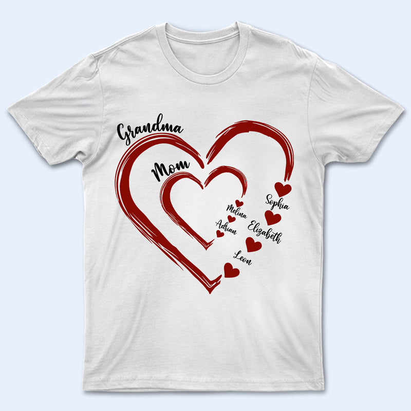 Mom's Grandma's Sweethearts - Gift For Mother, Grandmother - Personalized Unisex T-shirt
