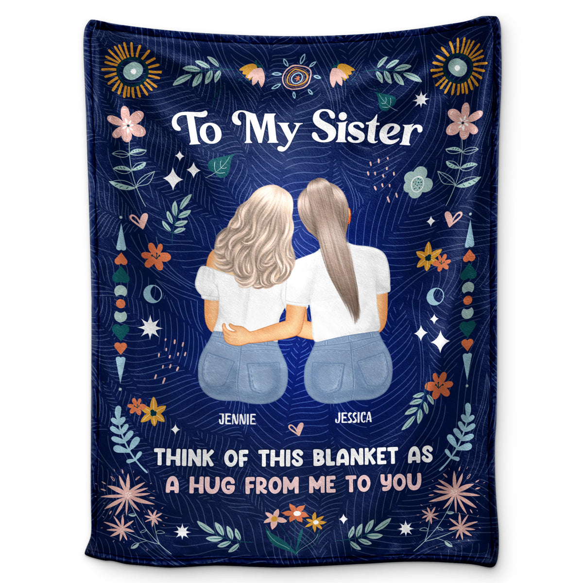 Think Of This Blanket - Gift For Sisters - Personalized Blanket