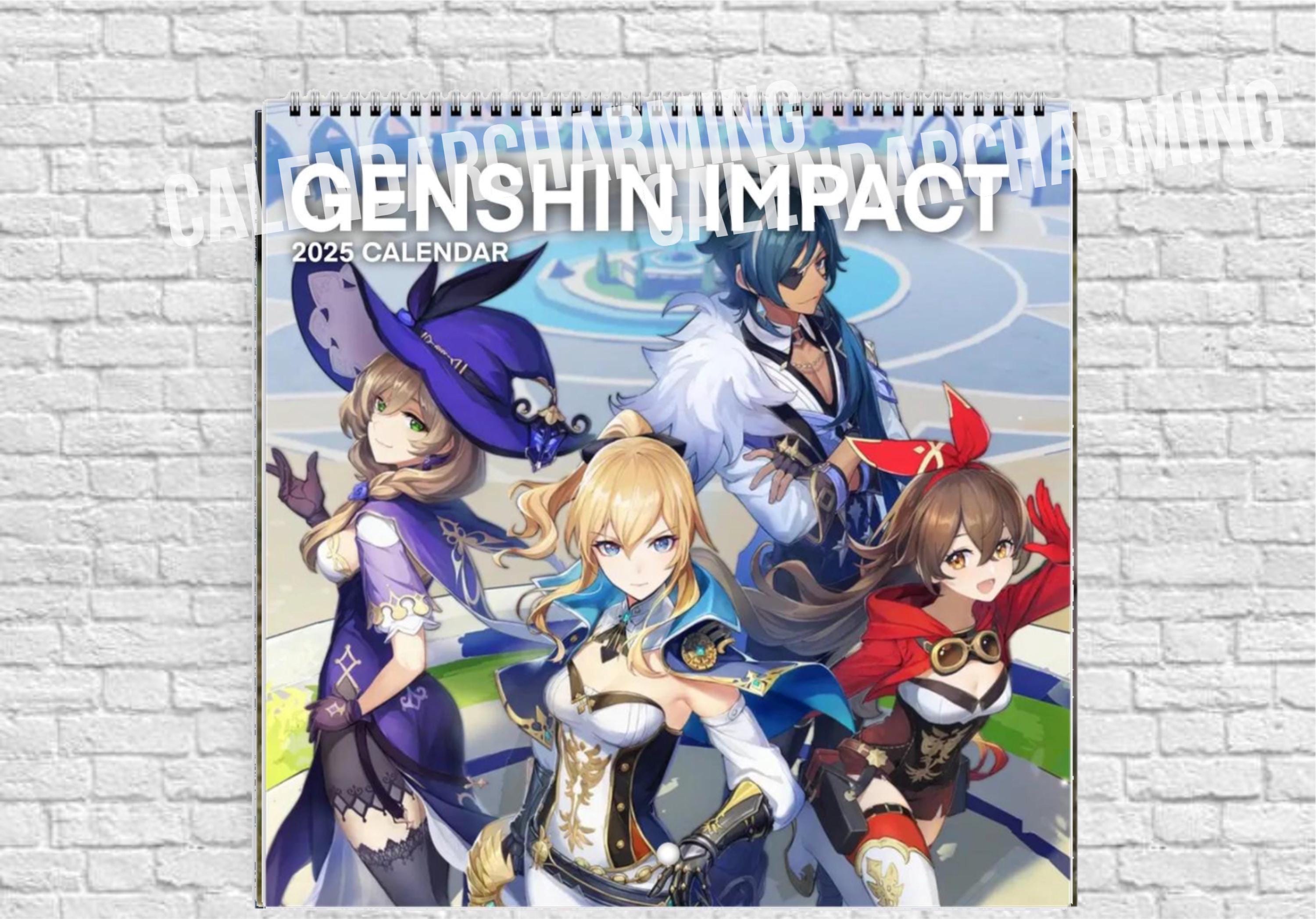 Image of 2025 Genshin Impact Calendar And Pins