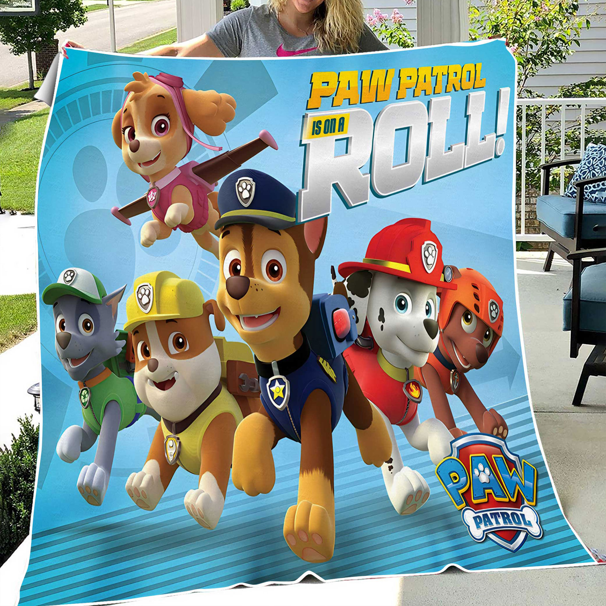 Paw Patrol Fleece Sherpa Blanket, Cartoon Show Blanket