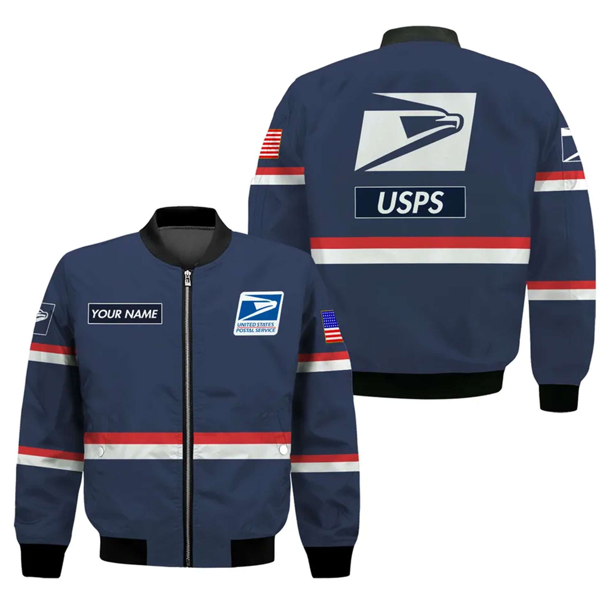 Personalized Name Postal Worker Bomber Jacket Hh271