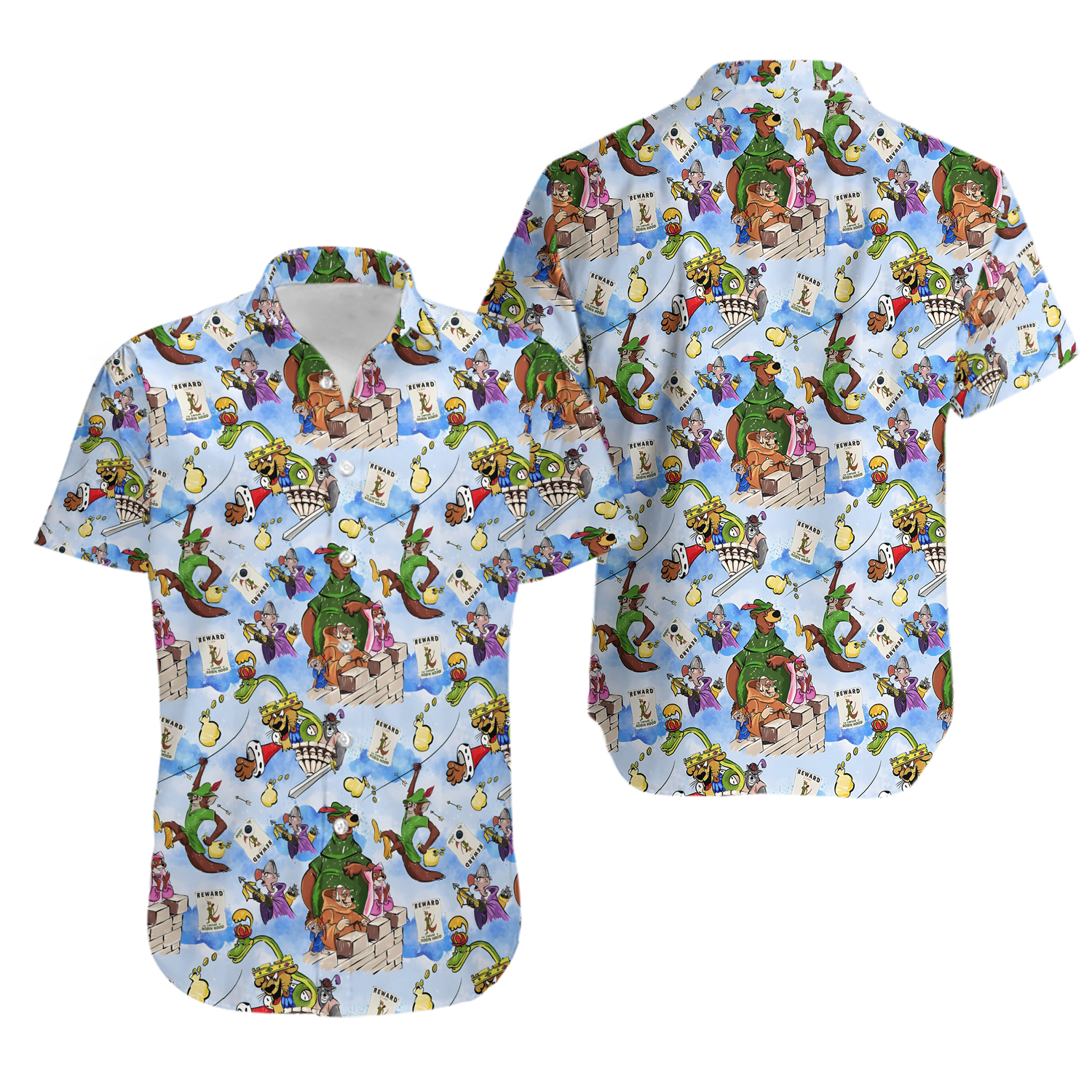 Chibi Characters Hawaii Beach Shirt, Adventure Movie Hawaiian Shirt