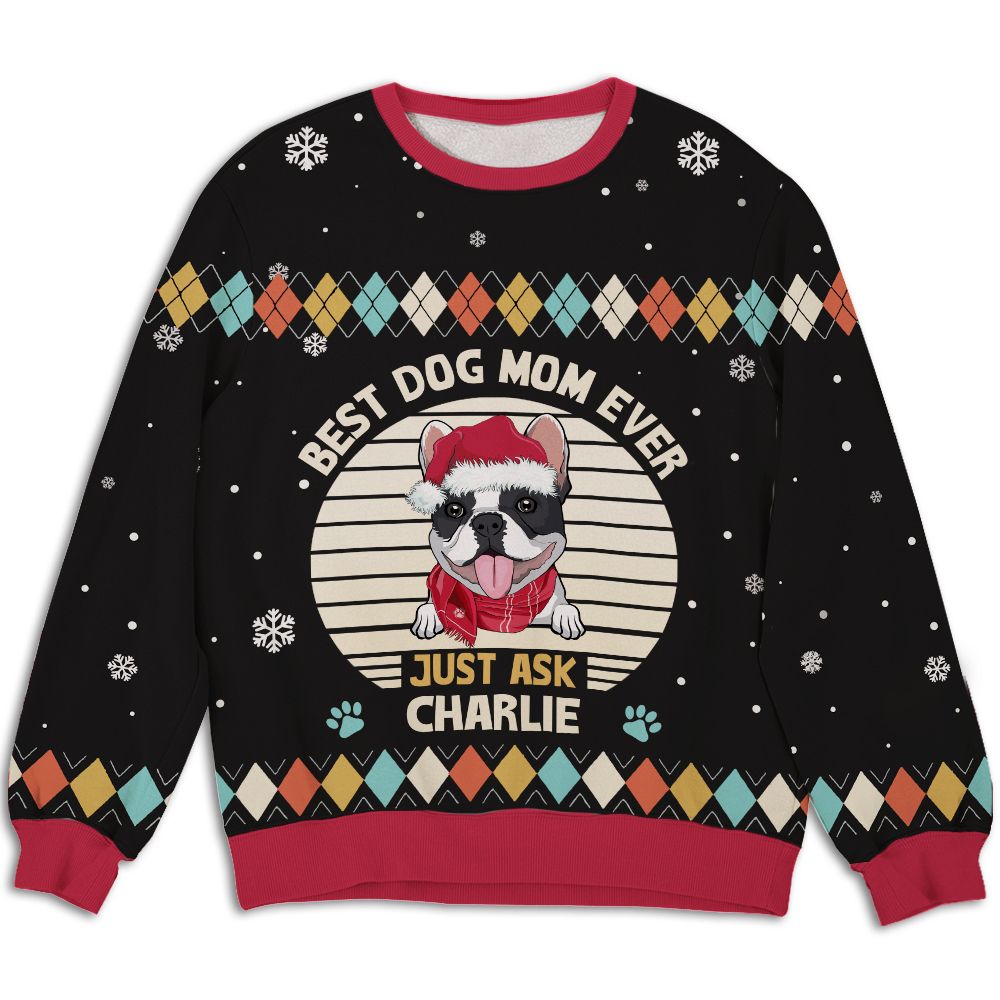 Personalized Sweatshirt For Best Dog Dads And Moms