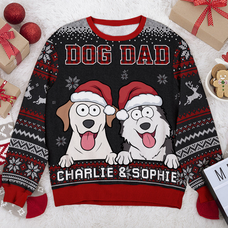 Best Dog Dad Ever - Dog Personalized Custom Ugly Sweatshirt - Christmas Gift For Pet Owners, Pet Lovers