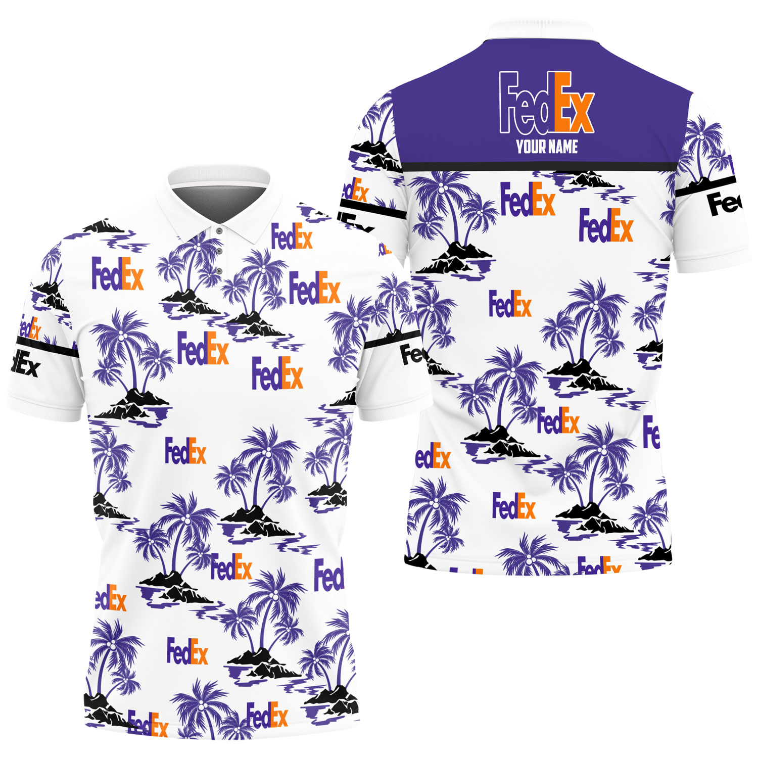Personalized Fedex Polo Shirt, Fedex Ground 3d Printed Polo Shirt