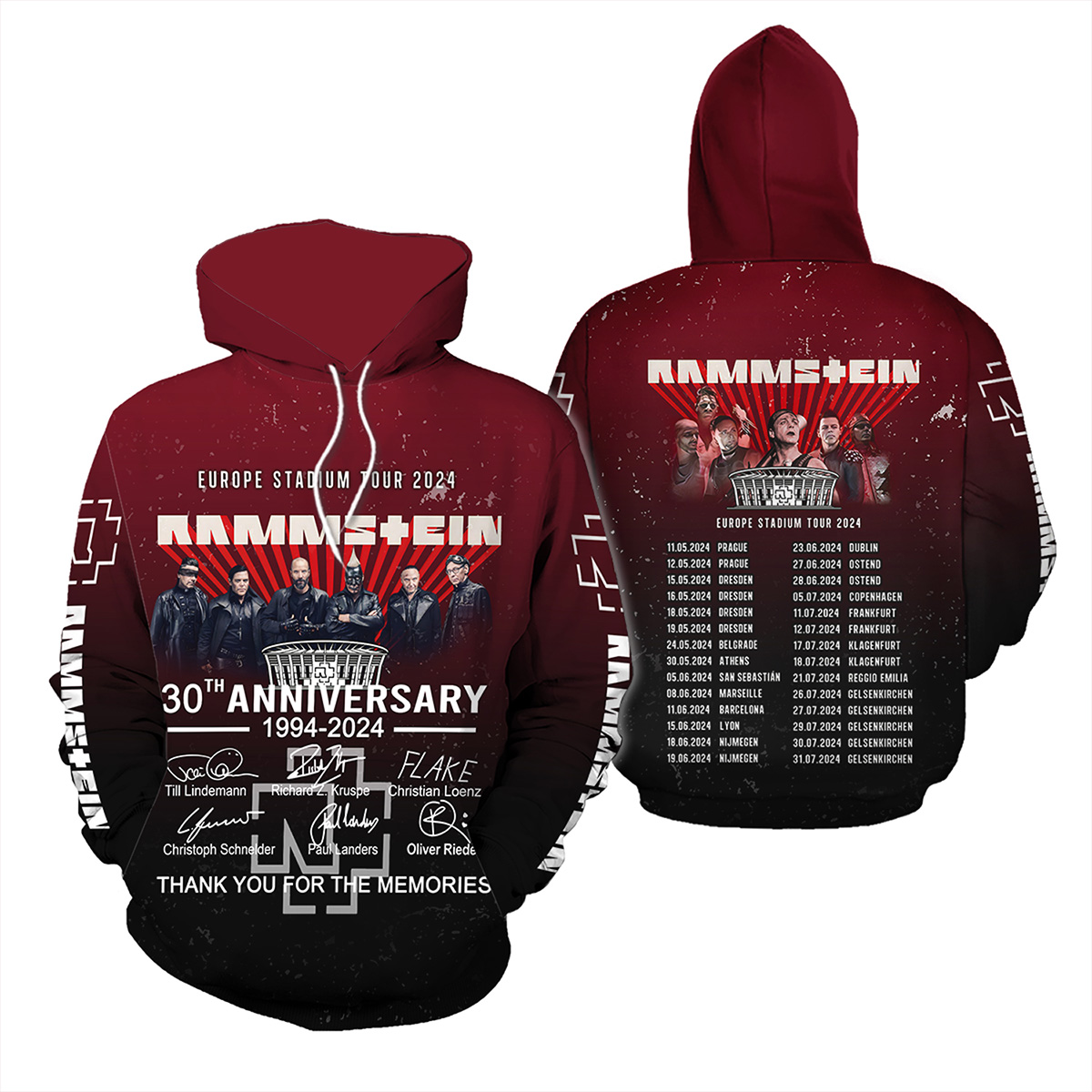 Ramms Band Hoodie, Ramms 30th Anniversary 3d Hoodie