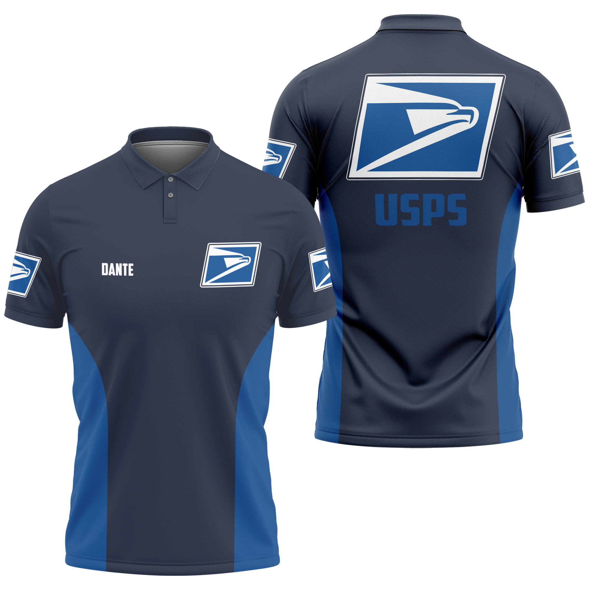 Personalized Postal Service Polo Shirt, United Sps 3d Printed Polo Shirt