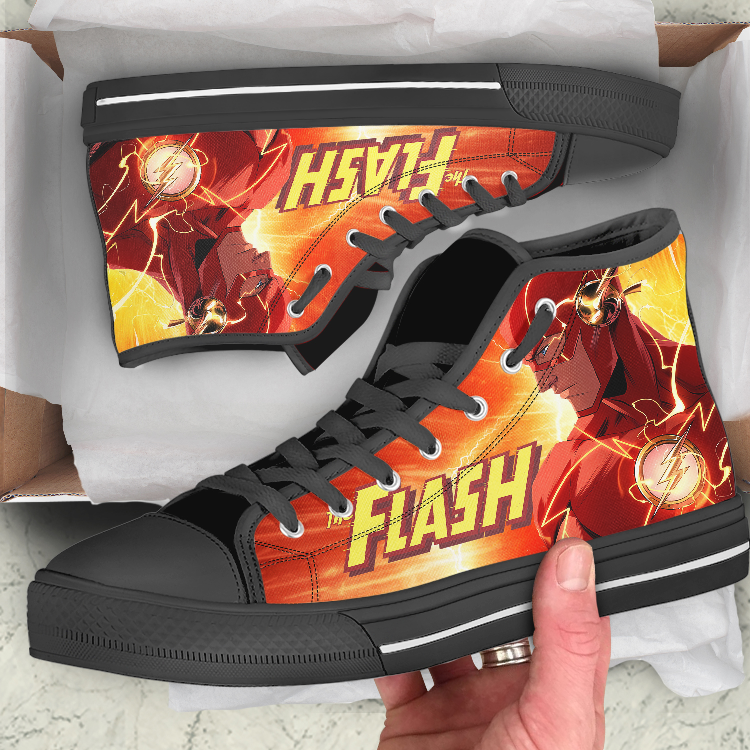 The Flash Fans Unofficial High Top Shoes